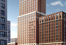 A rendering of the 23-story building at 266 West 96th Street.